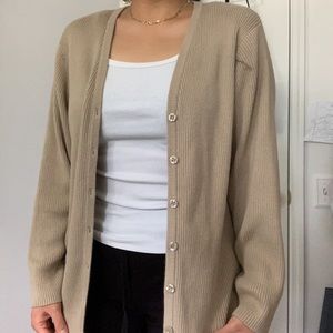 Beige soft and cozy cardigan